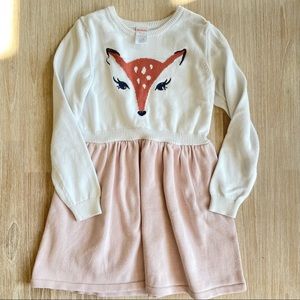 Gymboree Deer Sweater Dress Size 7/8